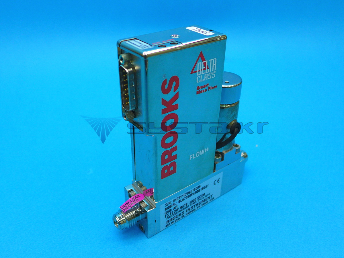 USED BROOKS SLA7950S AR 2000 SCCM MASS FLOW CONTROLLER 